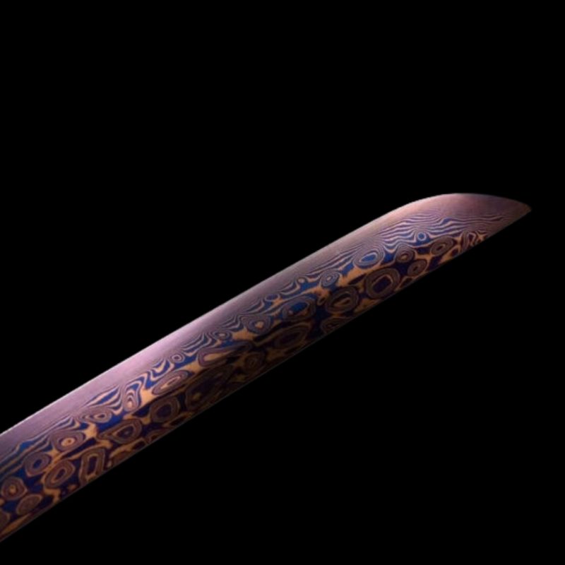 Katana Čepel Legendární Ocel Damašek Viola (Verze Naostřená)