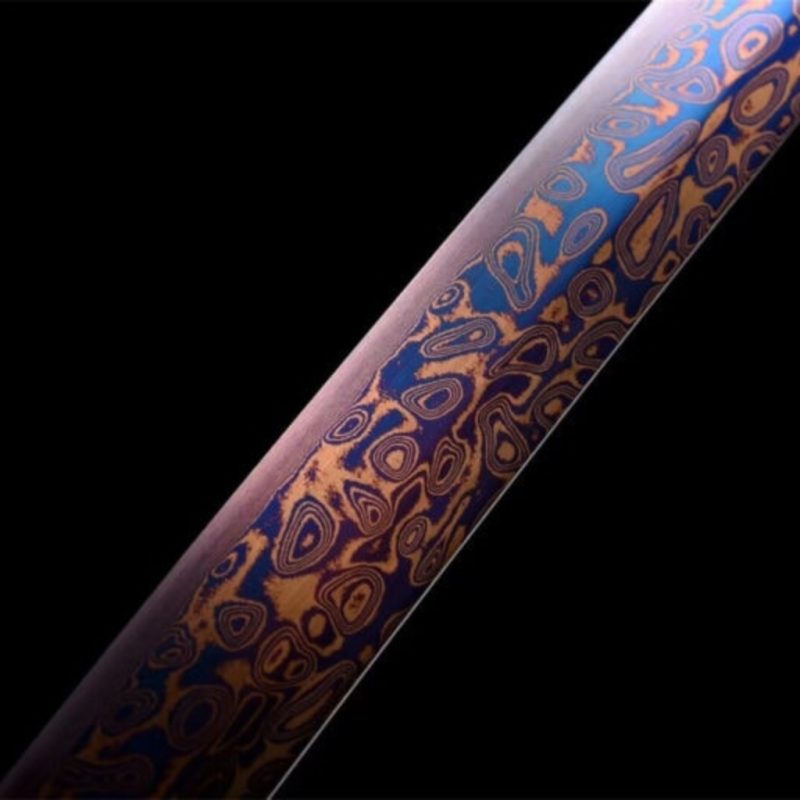 Katana Čepel Legendární Ocel Damašek Viola (Verze Naostřená)