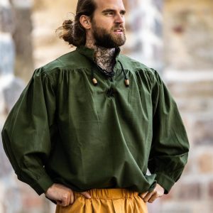 Camicia středověký “Ludwig” zelený Zelená