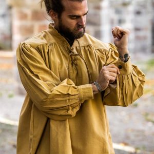 Camicia středověký “Yven” Hnědý miel