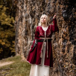 Mantello vikingský di Birka Skadi Červený