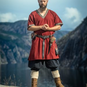 Tunica vikingská corta "Loki" Červená