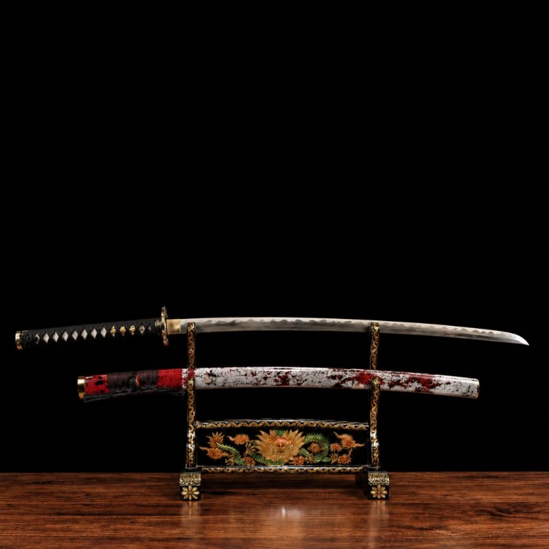 Katana Sango (Ocel T10 con Hamon Autentický e Vera Pelle di Razza)
