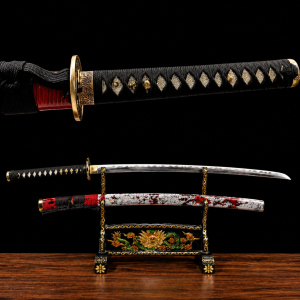 Katana Sango (Ocel T10 con Hamon Autentický e Vera Pelle di Razza)