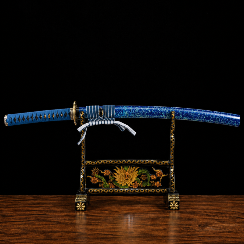 Katana Inazuma (Ocel Damašek Blu)