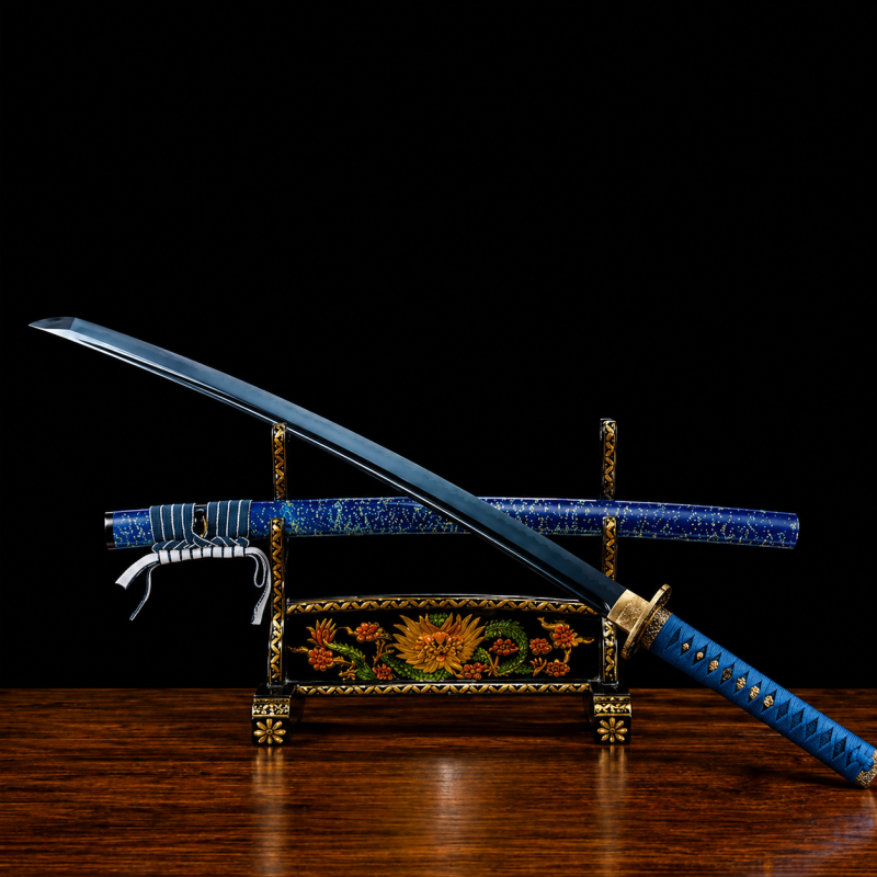 Katana Inazuma (Ocel Damašek Blu)