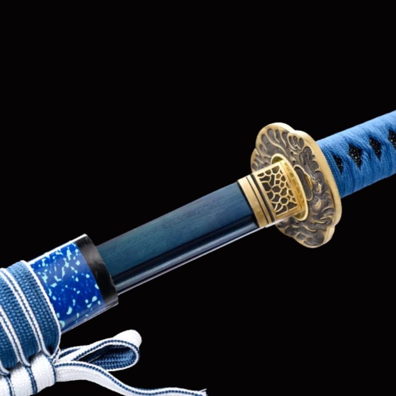 Katana Inazuma (Ocel Damašek Blu)