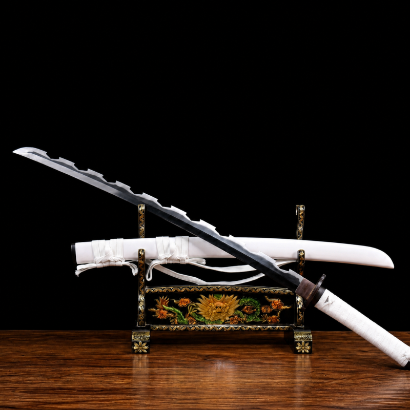 Katana di Inosuke Hashibira: Demon Slayer (Ocel Uhlík 1060)