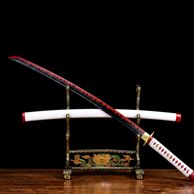 Katana di Mitsuri Kanroji: Demon Slayer (Ocel Uhlík 1060)