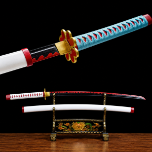 Katana di Mitsuri Kanroji: Demon Slayer (Ocel Uhlík 1060)