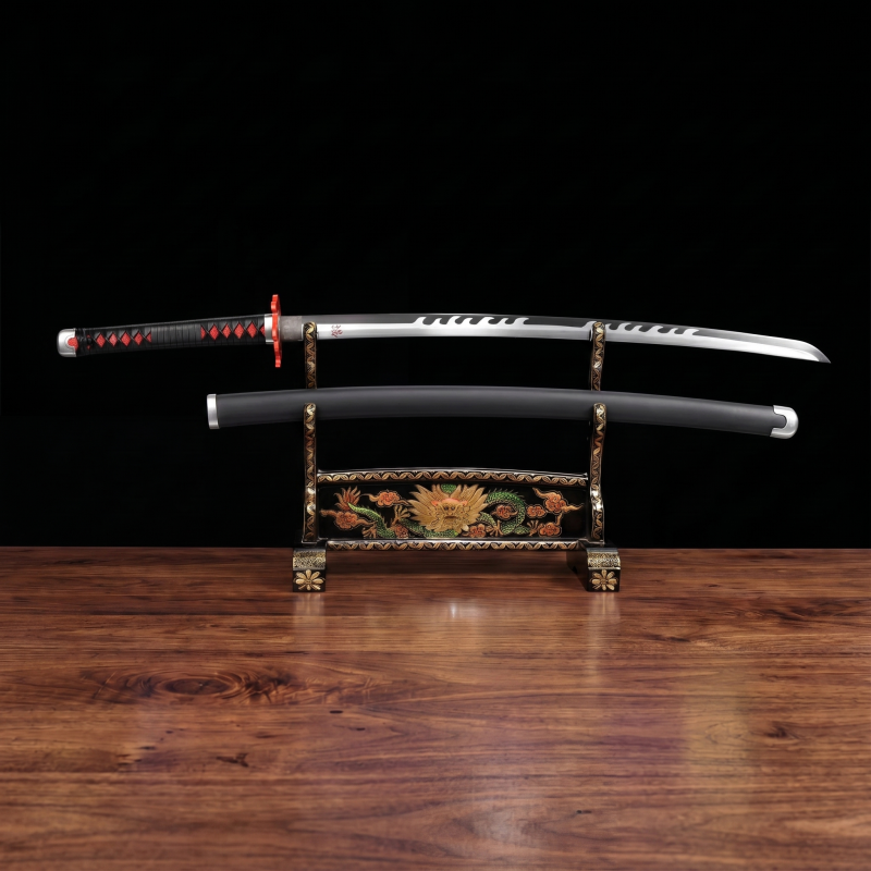 Katana di Tanjiro Kamado V2: Demon Slayer (Ocel Uhlík 1060)