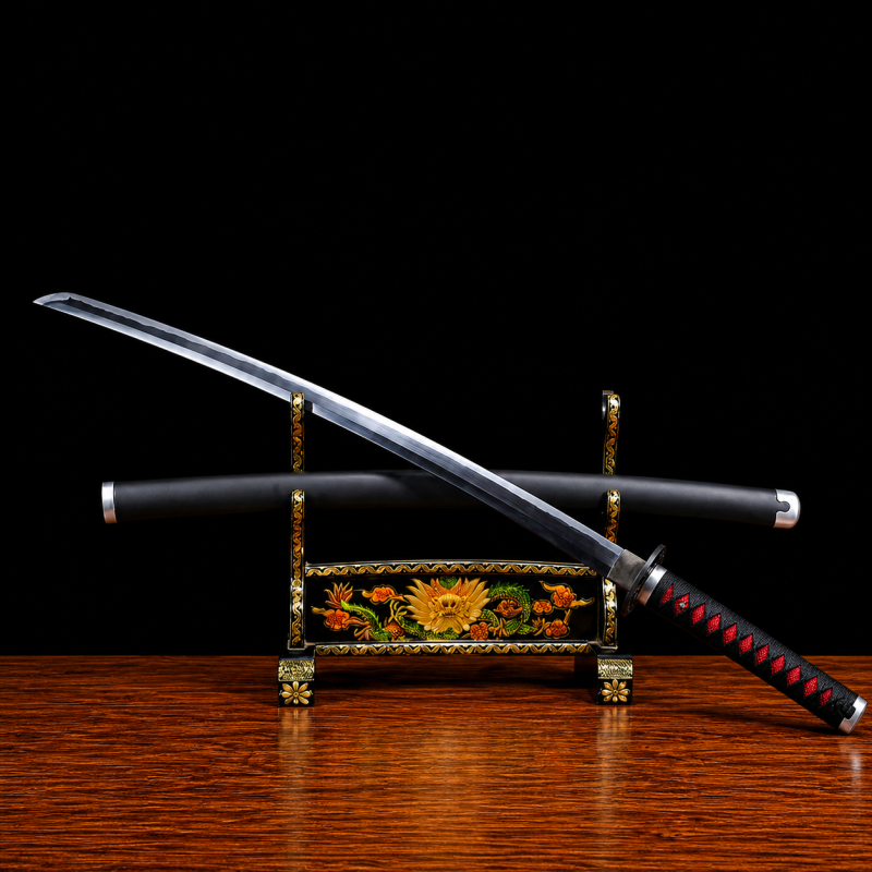 Katana di Tanjiro Kamado V2: Demon Slayer (Ocel Uhlík 1060)