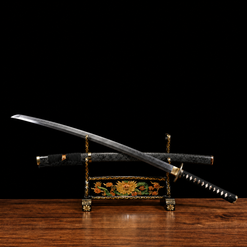 Katana Kogarashi (Ocel T10 con Hamon Autentický "Fiamma")