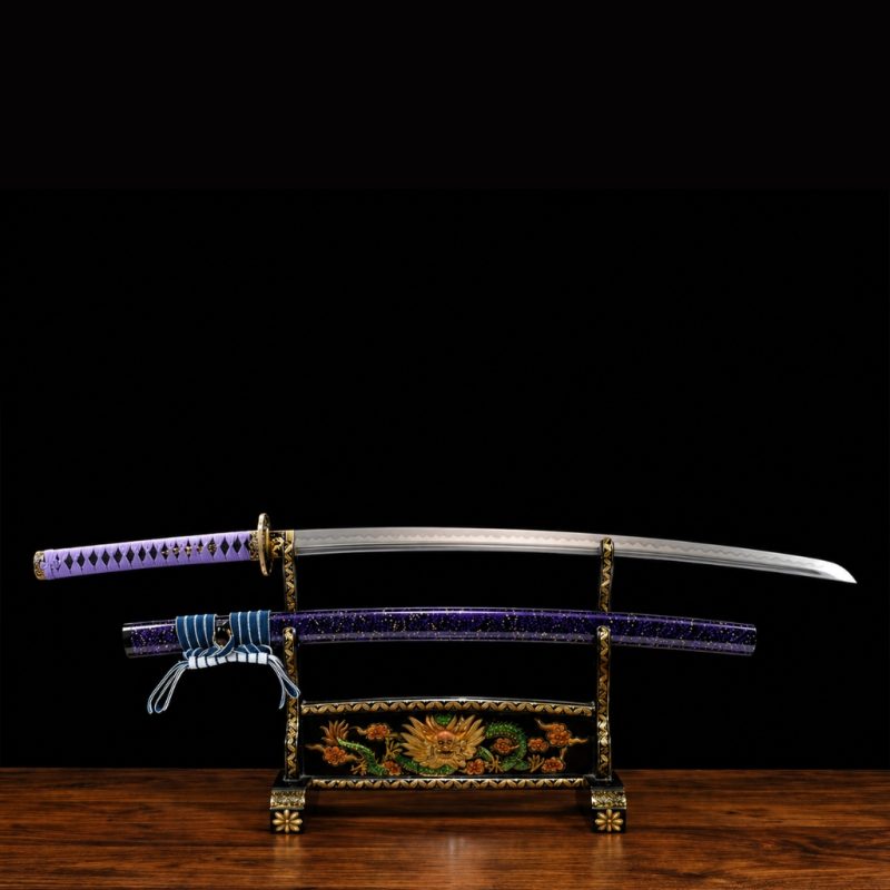 Katana Murasaki (Ocel Damašek con Hamon)