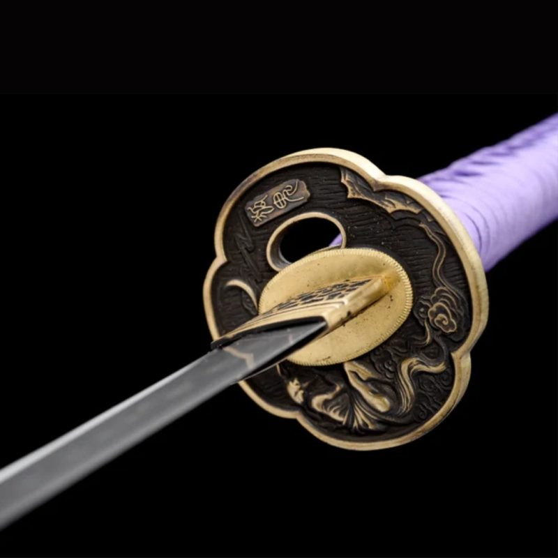 Katana Murasaki (Ocel Damašek con Hamon)