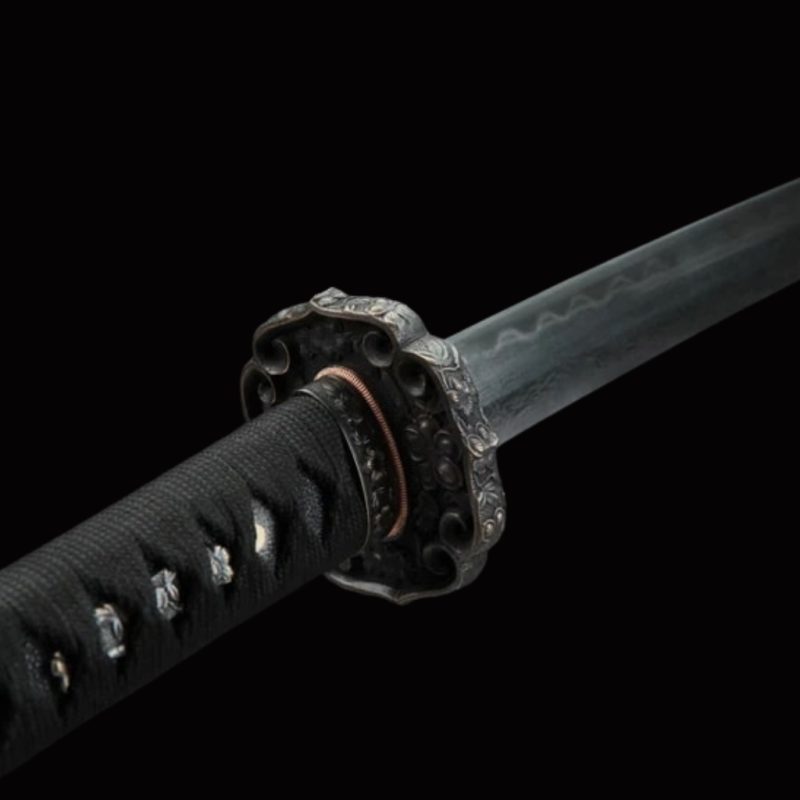 Katana Raikiri (Ocel Damašek con Hamon Autentický)