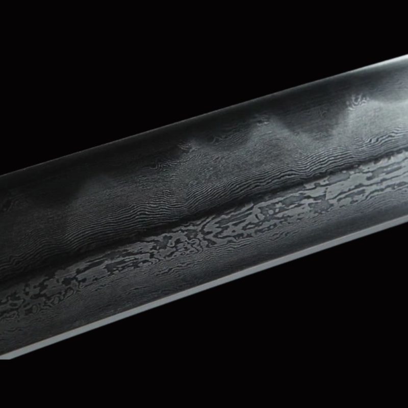 Katana Raikiri (Ocel Damašek con Hamon Autentický)