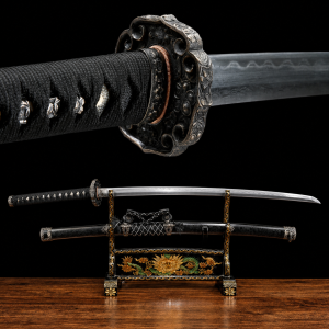 Katana Raikiri (Ocel Damašek con Hamon Autentický)