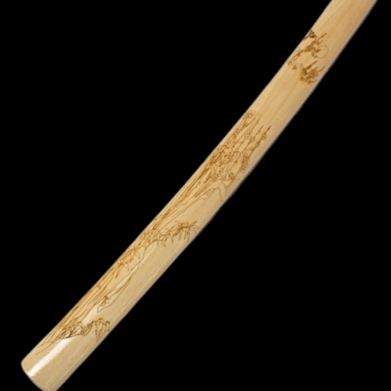 Katana Tsubaki (Ocel Damašek con Vera Pelle di Razza)