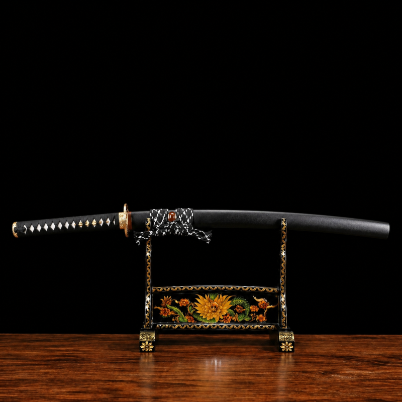 Katana Senka (Ocel T10 con Hamon Autentický e Pelle di Razza)