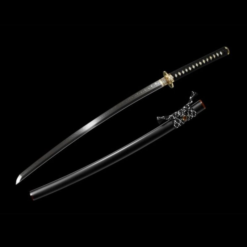 Katana Senka (Ocel T10 con Hamon Autentický e Pelle di Razza)