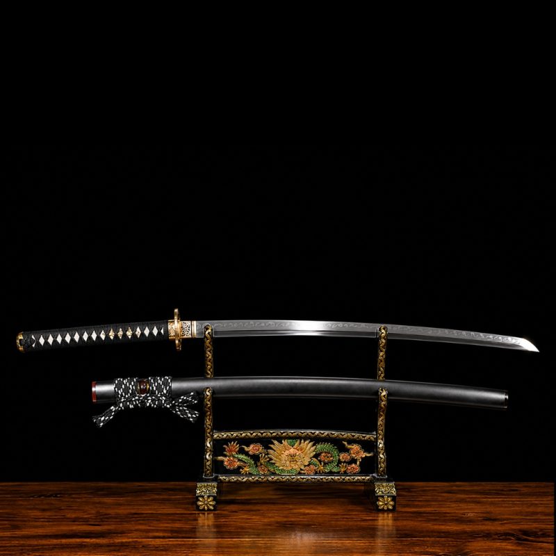 Katana Senka (Ocel T10 con Hamon Autentický e Pelle di Razza)
