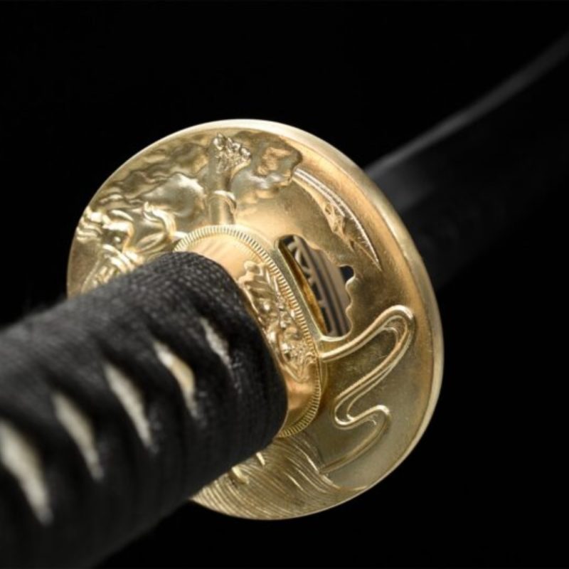 Katana Senka (Ocel T10 con Hamon Autentický e Pelle di Razza)