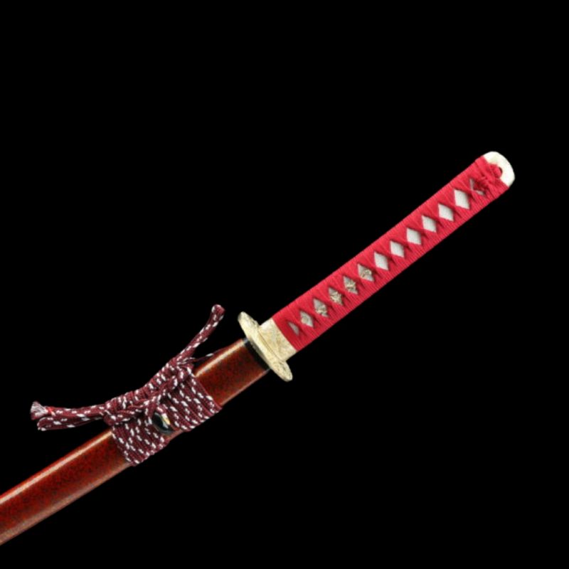 Katana Ginka (Ocel Damašek Červený)