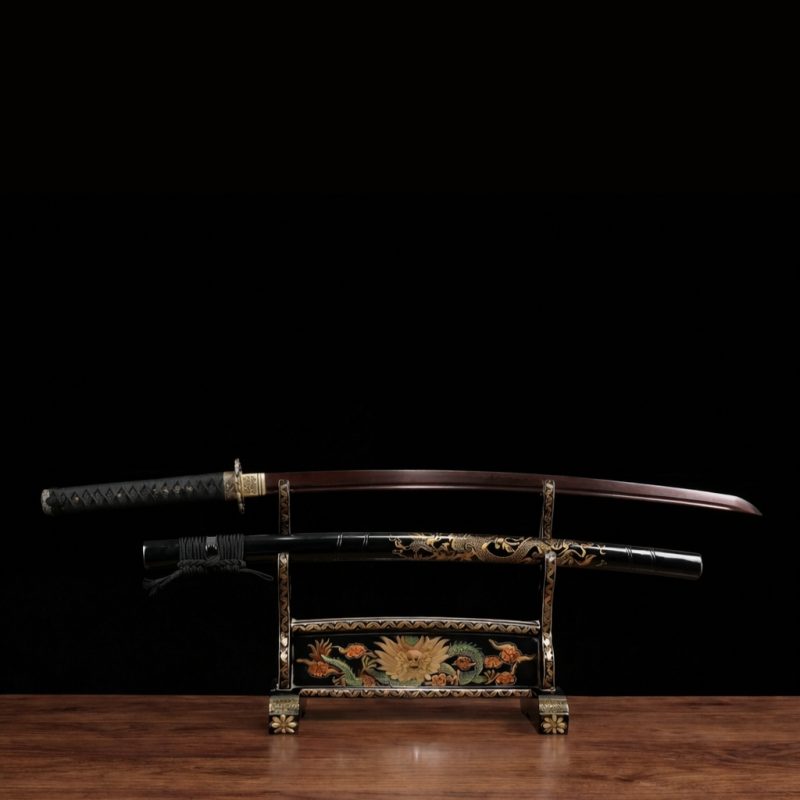 Katana Hisame (Ocel Damašek Červený)