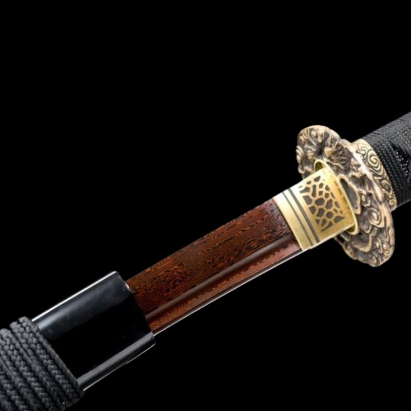 Katana Hisame (Ocel Damašek Červený)