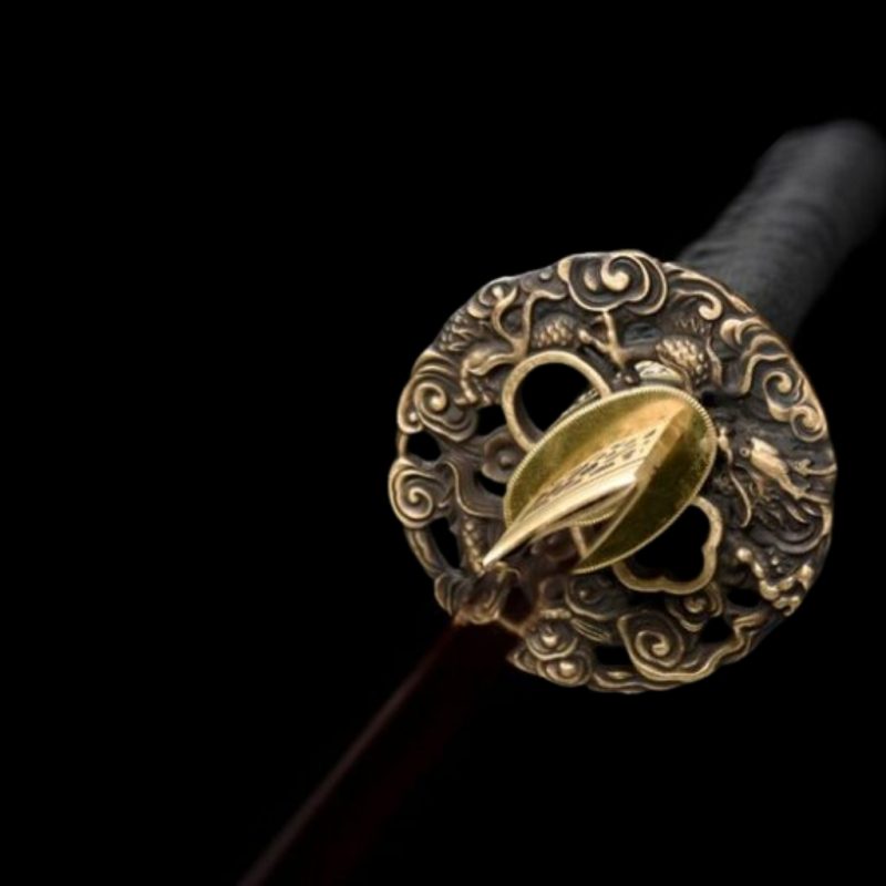 Katana Hisame (Ocel Damašek Červený)