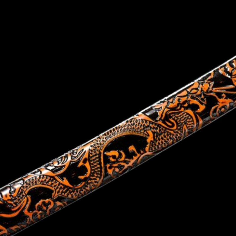 Katana Hisame (Ocel Damašek Červený)