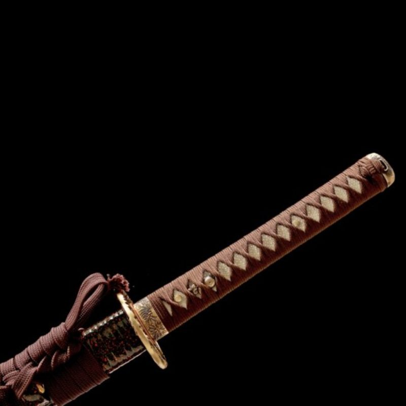 Katana Amaterasu (Ocel T10 con Hamon Autentický e Pelle di Razza)