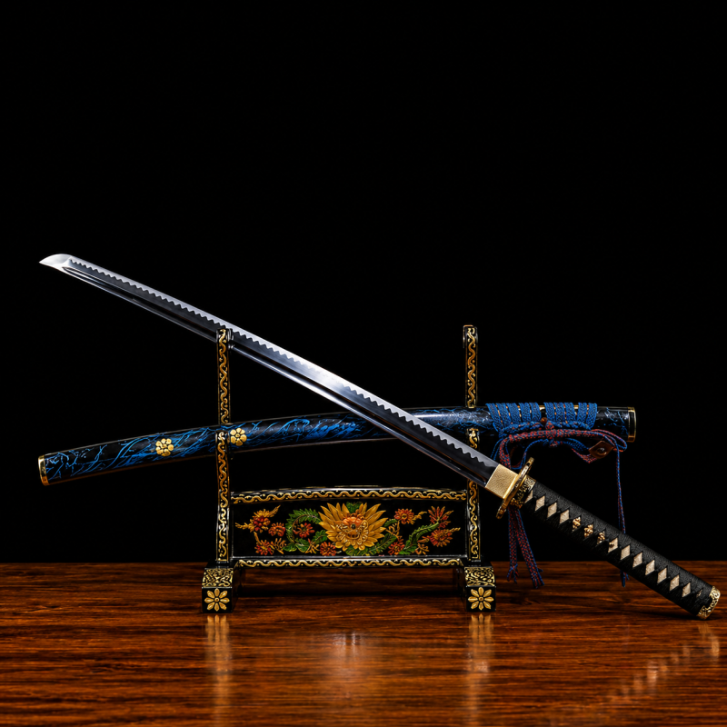 Katana Akane (Ocel T10 con Hamon Autentický e Pelle di Razza)