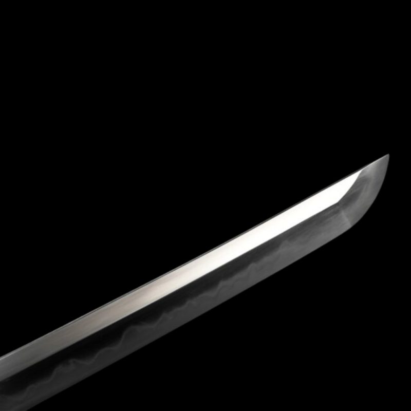Katana Mikazuki (Ocel T8 con Hamon Gunome Autentický e Pelle di Razza)