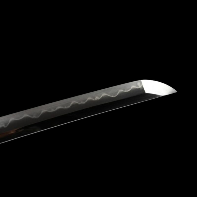 Katana Mikazuki (Ocel T8 con Hamon Gunome Autentický e Pelle di Razza)