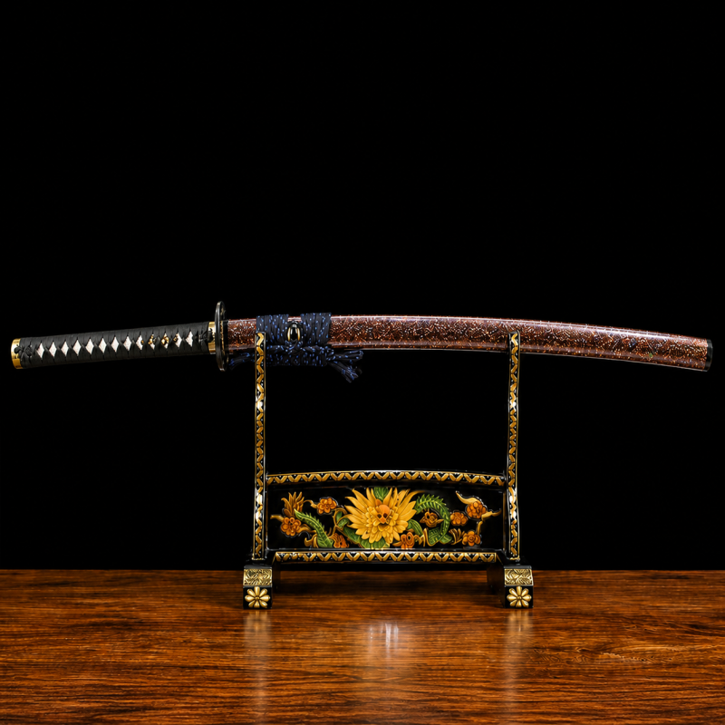 Katana Reizan (Ocel Uhlík 1060 con Vera Pelle di Razza)