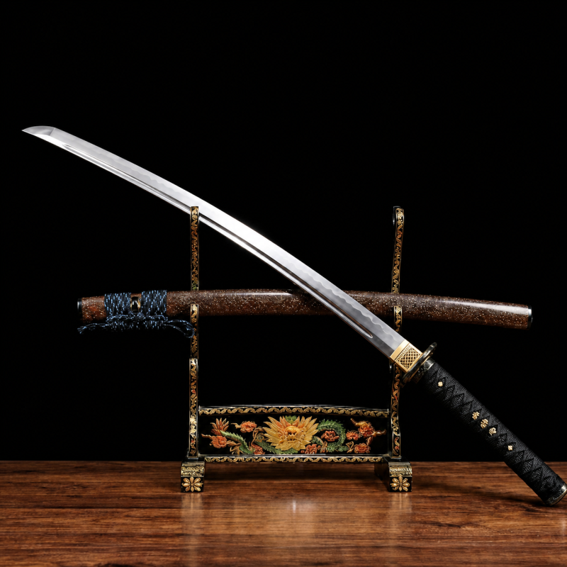 Katana Reizan (Ocel Uhlík 1060 con Vera Pelle di Razza)