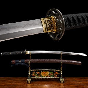 Katana Reizan (Ocel Uhlík 1060 con Vera Pelle di Razza)
