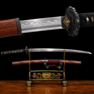 Katana Wave (Ocel Damašek con Hamon Autentický)