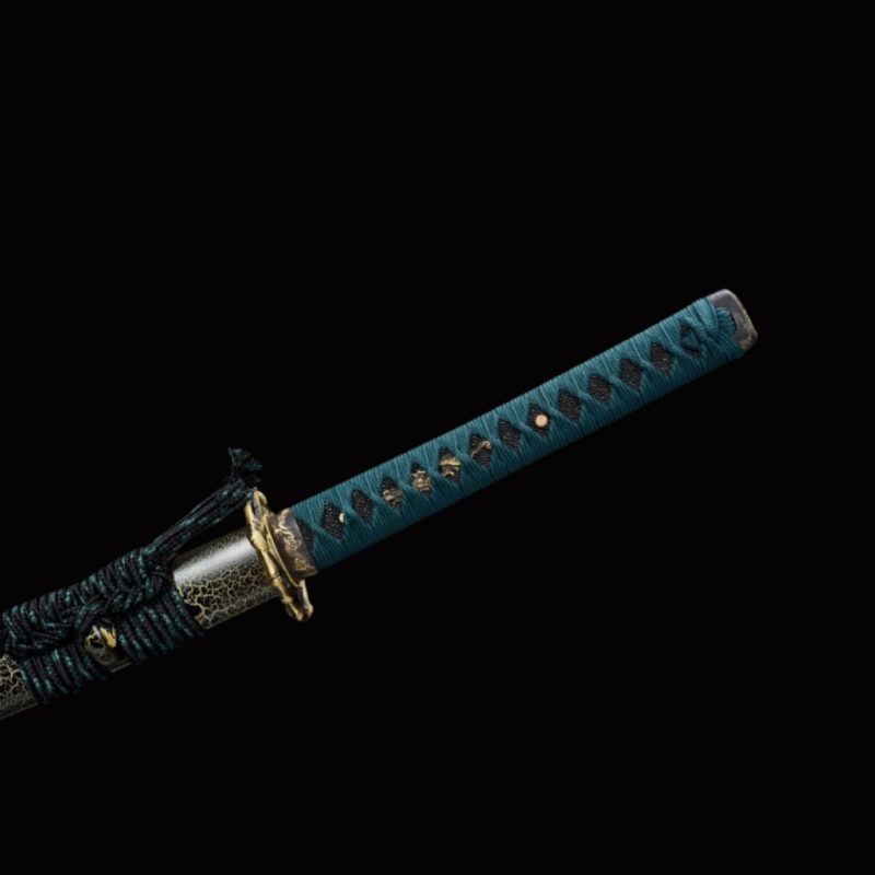 Katana tradiční in Ocel Damašek Dorato