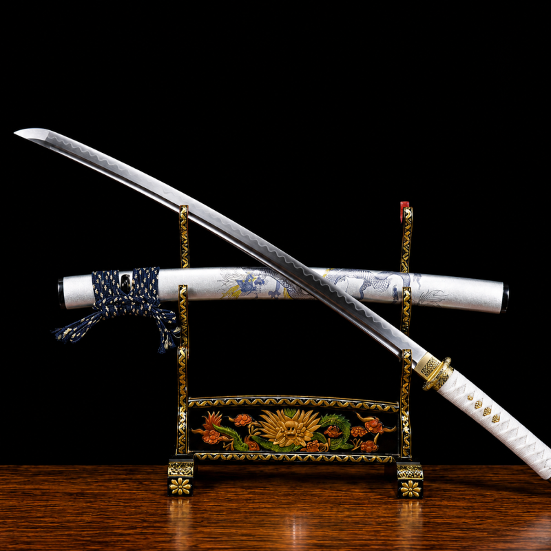 Wakizashi Kodachi Tamana (Ocel T10 con Hamon Autentický)